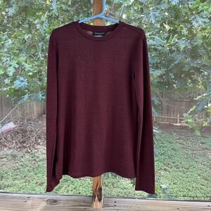 Banana Republic Factory Women's Luxespin Classic T-Shirt Bordeaux Kiss Size XS